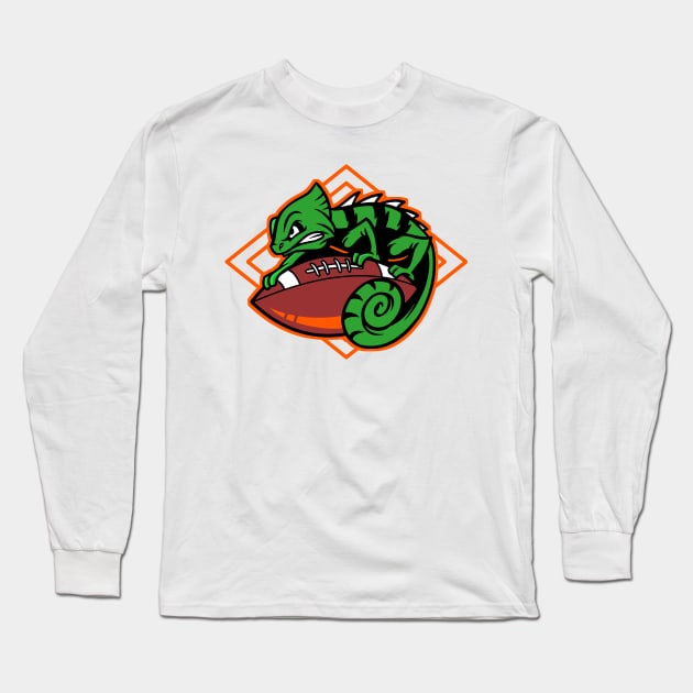 Chameleon Football Long Sleeve T-Shirt by Choulous79